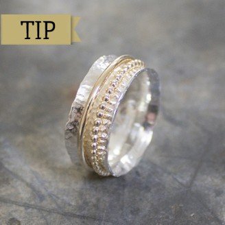 18728 – Ring van zilver en gold filled (aanrader!)