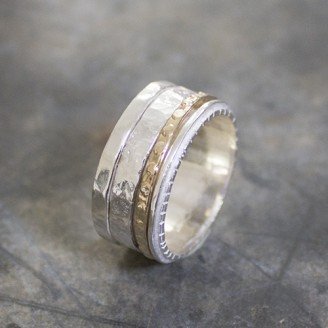 18888 – Ring van wit zilver en gold filled